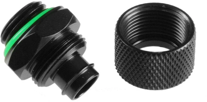 Bitspower tiesus jungtis G1/4 colio AG ant 11/8 mm – matinės juodos spalvos