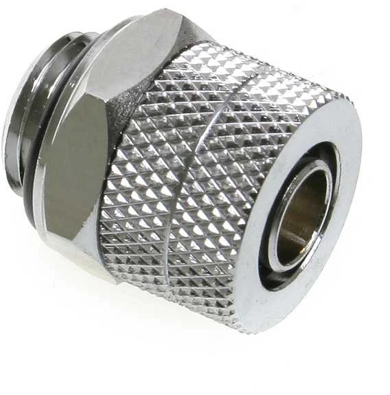 Bitspower tiesus G1/4 colio AG ant 10/8 mm – II jungtis, blizgios sidabrinės spalvos