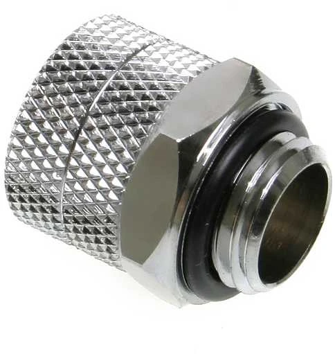 Bitspower tiesus G1/4 colio AG ant 10/8 mm – II jungtis, blizgios sidabrinės spalvos