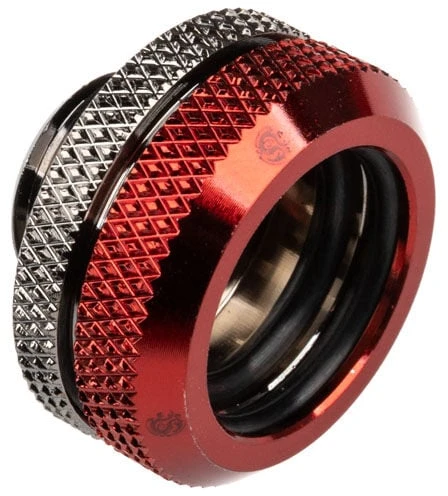 „Bitspower“ daugiakanalis adapteris, tiesus G1/4 colio AG ir 16 mm išorinio skersmens kieto vamzdžio jungtis, blizgus juodas