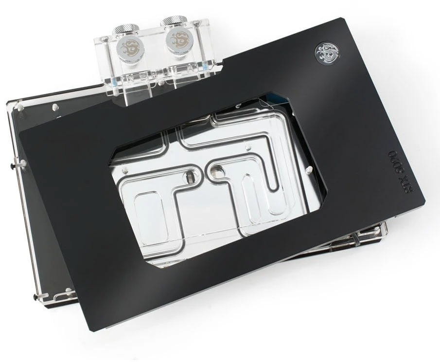 Bitspower NEBULA Suprim/Gaming Trio/Vanguard RTX 5090 Vanduo Cooler, ARGB – acrylic, juodas