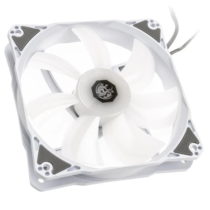 Bitspower Notos 120mm baltas ventiliatorius su antivibracija