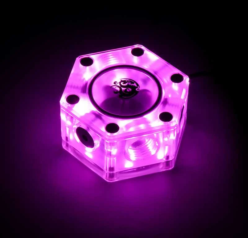 Bitspower šešiakampis srauto indikatorius-RGB