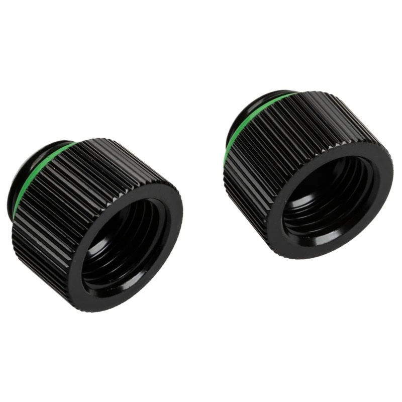 „Bitspower Touchaqua“ adapteris tiesus G1/4 colio lizdas į G1/4 colio lizdą – 2 vnt. pakuotėje, 10 mm, juodas