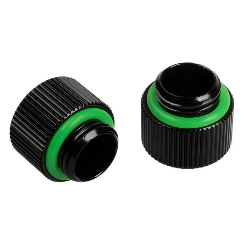„Bitspower Touchaqua“ adapteris tiesus G1/4 colio lizdas į G1/4 colio lizdą – 2 vnt. pakuotėje, 10 mm, juodas
