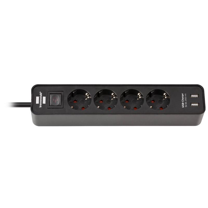 Buitinis ilgintuvas BRENNENSTUHL ECOLOR, 4 vt, 2USB, 1,4 m