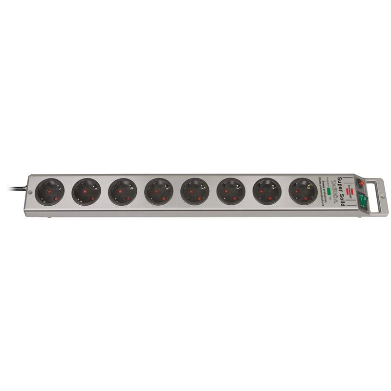 Brennenstuhl Super-Solid Line prailgintuvas - Viršįtampių apsauga - 8 - Sidabrinis 1153340318 / GT-656