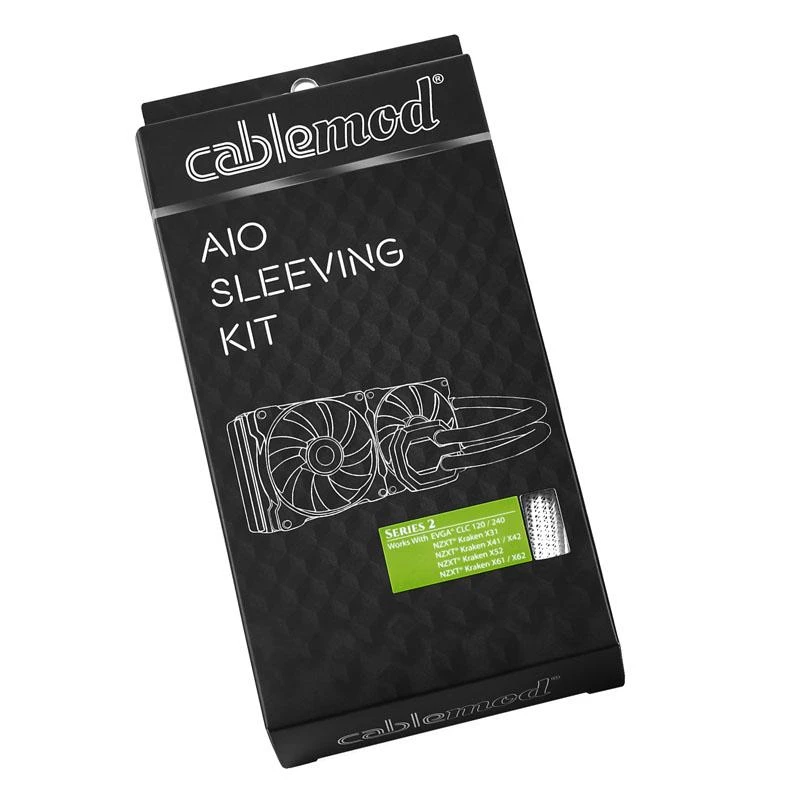 CableMod AIO Sleeving Kit Series 2 for EVGA CLC / NZXT Kraken – baltos spalvos