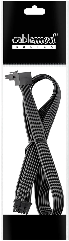 „CableMod Basics Universelles 12V-2×6“ laidas, 90° jungtis, 16 kontaktų į 16 kontaktų – juodos spalvos, 60 cm, A variantas