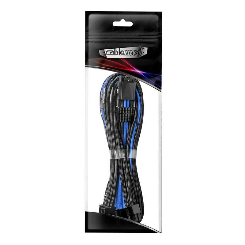 CableMod C-Series PRO ModMesh 12VHPWR to 3x PCI-e Cable for Corsair – 60cm, juodos spalvos/mėlynos spalvos