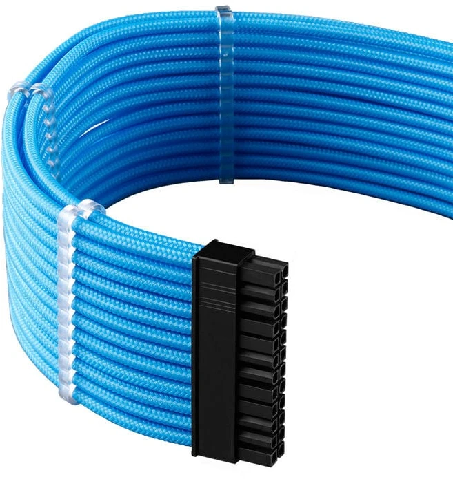 CableMod C-Series PRO ModMesh 12VHPWR Cable Kit for Corsair RM, RMi, RMx (Juodas Label) – mėlynos spalvos