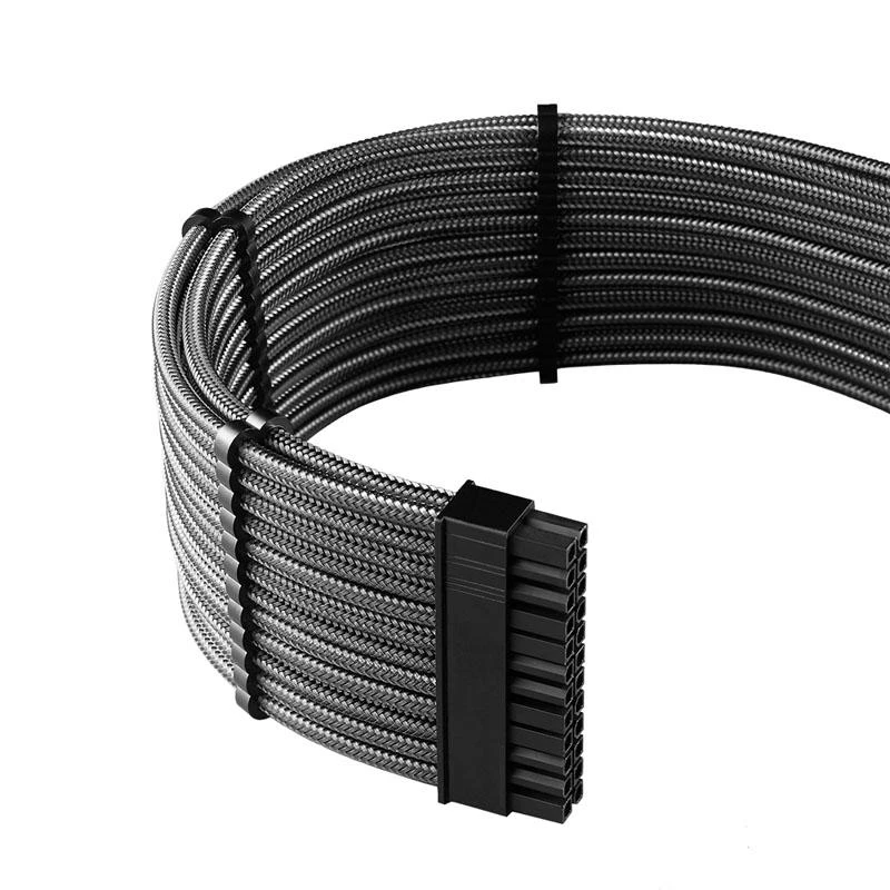 „CableMod C-Series Pro ModMesh Sleeved 12V-2×6 12VHPWR Dual StealthSense“ kabelių rinkinys, skirtas „Corsair RMi“, „RMx“ („Juodas Label“) – anglies pluošto