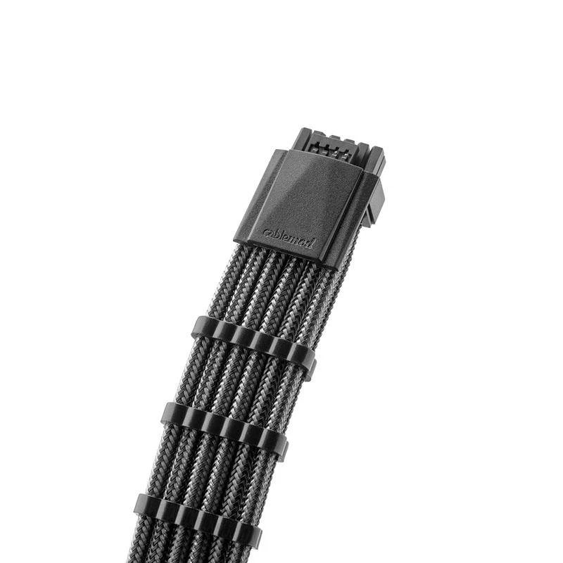 „CableMod C-Series Pro ModMesh Sleeved 12V-2×6 12VHPWR Dual StealthSense“ kabelių rinkinys, skirtas „Corsair RMi“, „RMx“ („Juodas Label“) – anglies pluošto