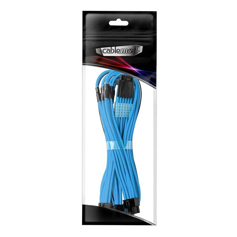 CableMod C-Series PRO ModMesh 12VHPWR to 3x PCI-e Cable for Corsair – 60cm, mėlynos spalvos