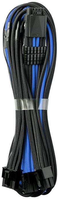 CableMod C-Series PRO ModMesh 12VHPWR to 3x PCI-e Cable for Corsair – 60cm, juodos spalvos/mėlynos spalvos