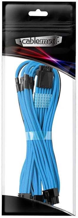 CableMod C-Series PRO ModMesh 12VHPWR to 3x PCI-e Cable for Corsair – 60cm, mėlynos spalvos