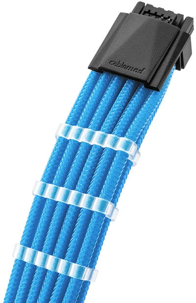 CableMod C-Series PRO ModMesh 12VHPWR to 3x PCI-e Cable for Corsair – 60cm, mėlynos spalvos