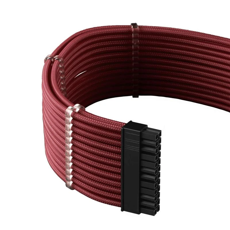 CableMod C-Series PRO ModMesh Cable Kit for Corsair AXi/HXi/RM (Geltona Label) – juodos spalvos/raudonos spalvos