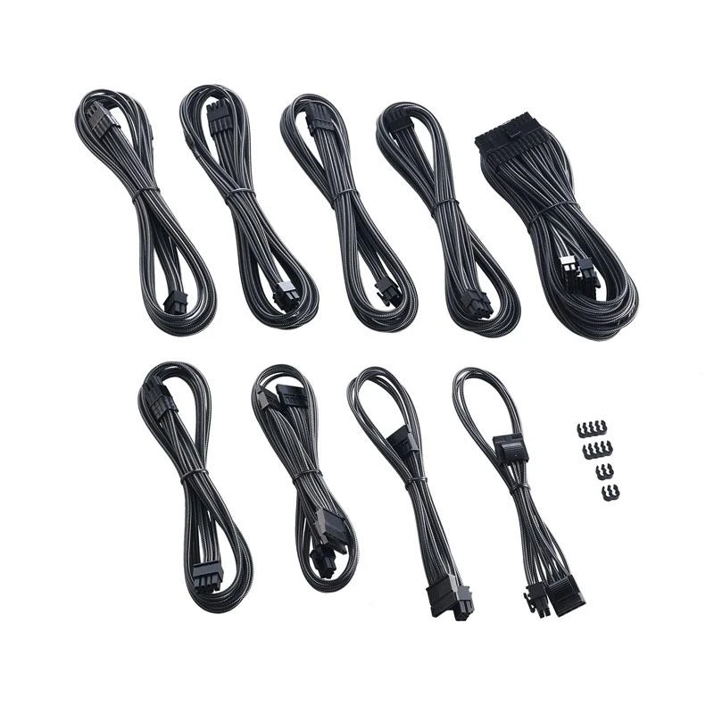 „CableMod C-Series PRO ModMesh“ kabelių rinkinys, skirtas „Corsair AXi/HXi/RM“ („Geltona Label“) – anglies pluošto