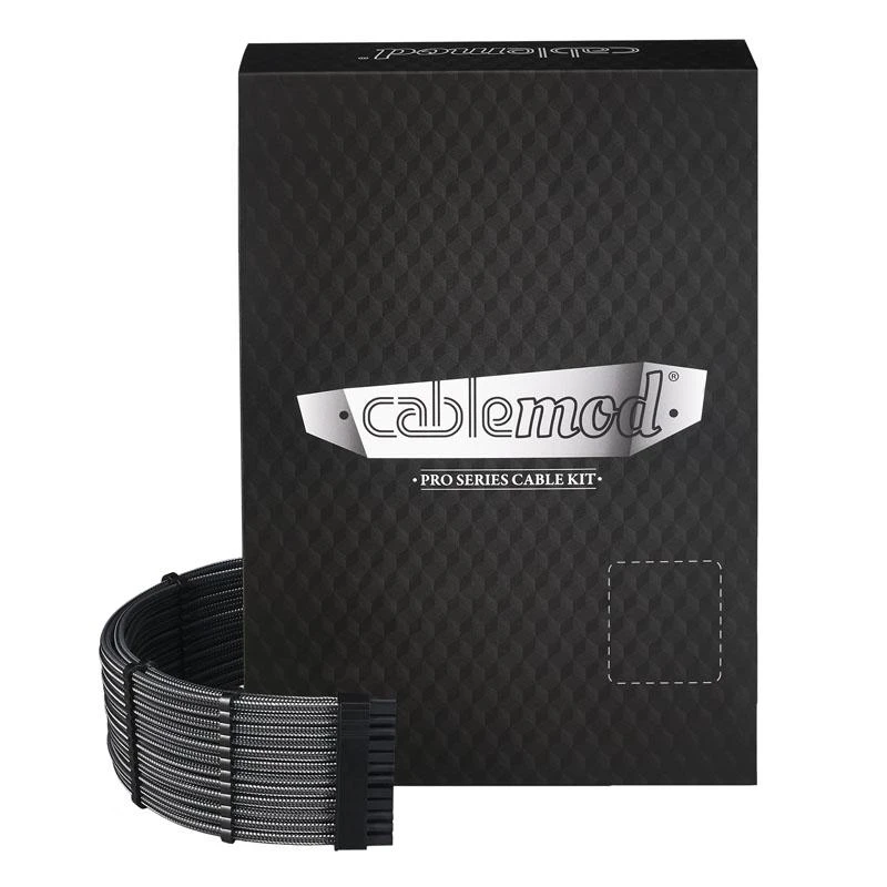 „CableMod C-Series PRO ModMesh“ kabelių rinkinys, skirtas „Corsair AXi/HXi/RM“ („Geltona Label“) – anglies pluošto