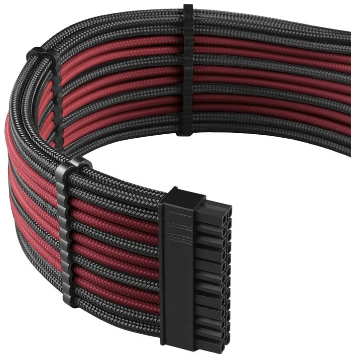 CableMod C-Series PRO ModMesh Cable Kit for Corsair AXi/HXi/RM (Geltona Label) – juodos spalvos/blutrot