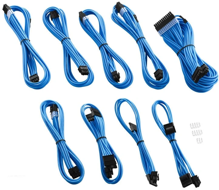 CableMod C-Series PRO ModMesh Cable Kit for Corsair AXi/HXi/RM (Geltona Label) – mėlynos spalvos