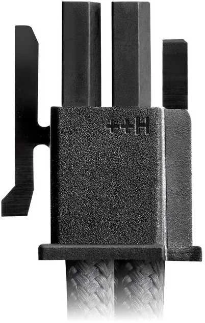 CableMod C-Series Pro ModMesh Sleeved 12V-2×6 12VHPWR Dual StealthSense Cable Kit for Corsair RMi, RMx (Juodas Label) – juodos spalvos/mėlynos spalvos