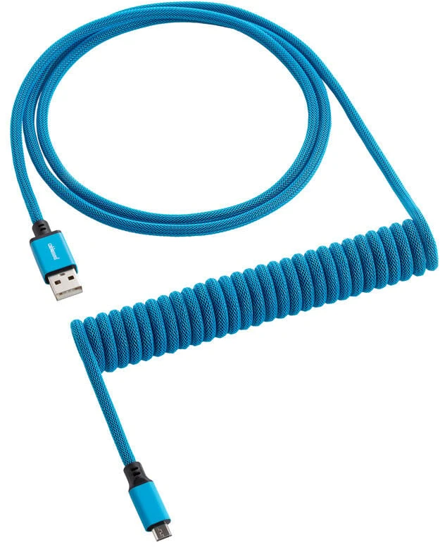 USB kabelis CableMod microUSB - USB-A 1,5 m mėlynas (MC- CKCA- MLB-KLB150KLB-R)