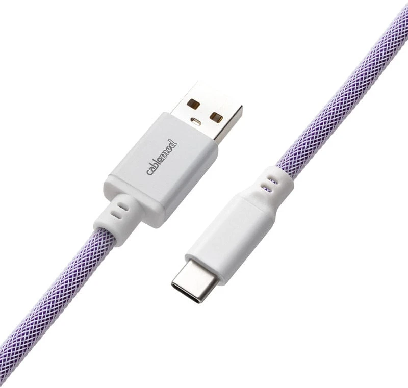 Klaviatūra CableMod Classic Coiled Cable susuktas klaviatūros laidas USB-C į USB Type A, Rum Raisin