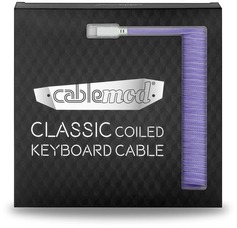 Klaviatūra CableMod Classic Coiled Cable susuktas klaviatūros laidas USB-C į USB Type A, Rum Raisin