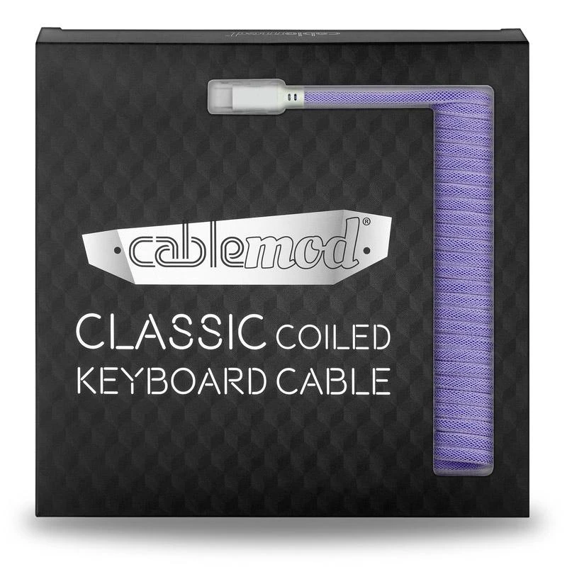 Klaviatūra CableMod Classic Coiled Cable susuktas klaviatūros laidas USB-C į USB Type A, Rum Raisin