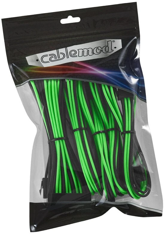 CableMod Classic ModMesh Cable Extension Kit – 8+6 Series – juodas/light žalias