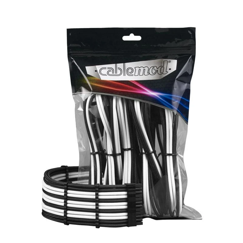 CableMod PRO ModMesh 12VHPWR Cable Extension Kit – juodos spalvos/baltos spalvos