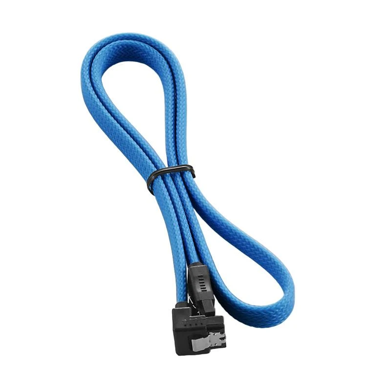 CableMod ModMesh Right Angle SATA 3 Cable 60cm - light mėlynas