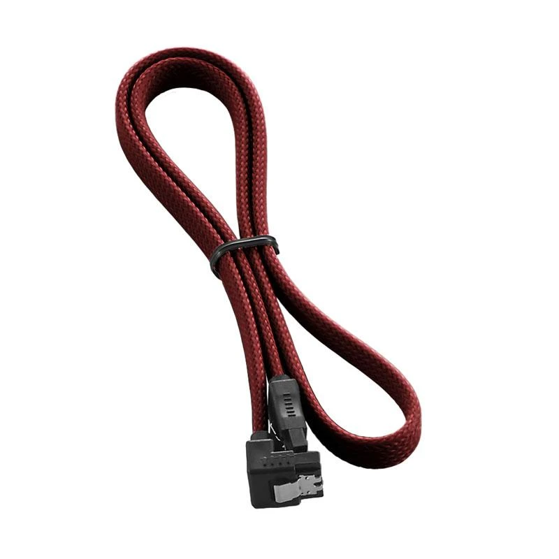 „CableMod ModMesh“ stačiakampis SATA 3 kabelis, 60 cm, Ø 10,7 mm, kraujo raudonumo