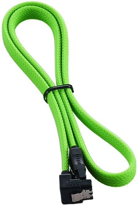 „CableMod ModMesh“ stačiakampis SATA 3 kabelis, 60 cm, šviesiai žalias