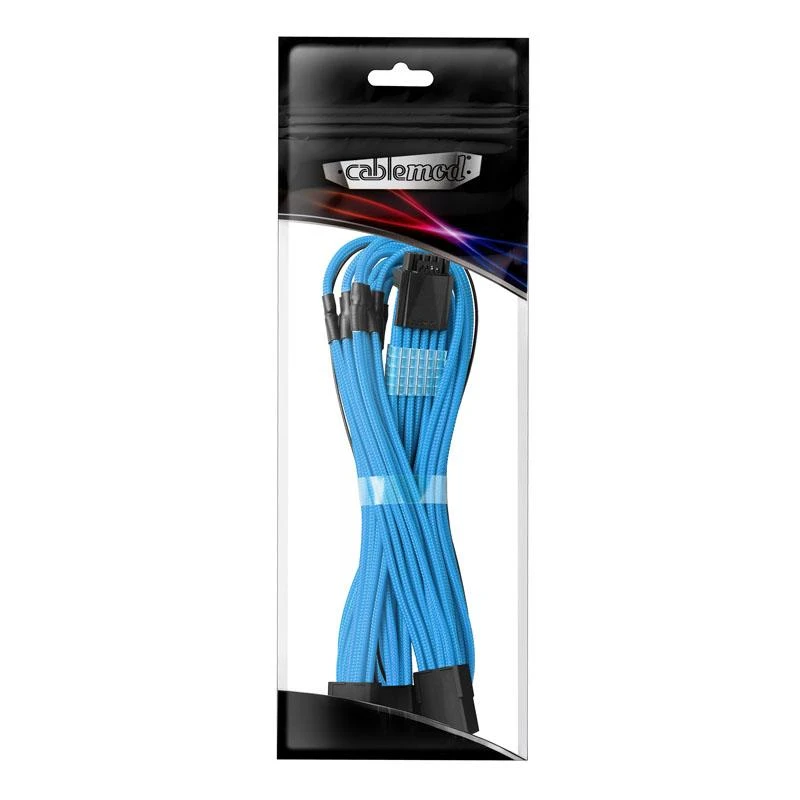 CableMod PRO ModMesh 12VHPWR to 3x PCI-e Cable – 45cm, mėlynos spalvos