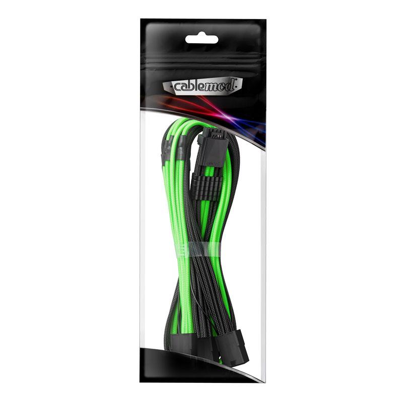 CableMod PRO ModMesh 12VHPWR to 3x PCI-e Cable – 45cm, juodas/light žalias
