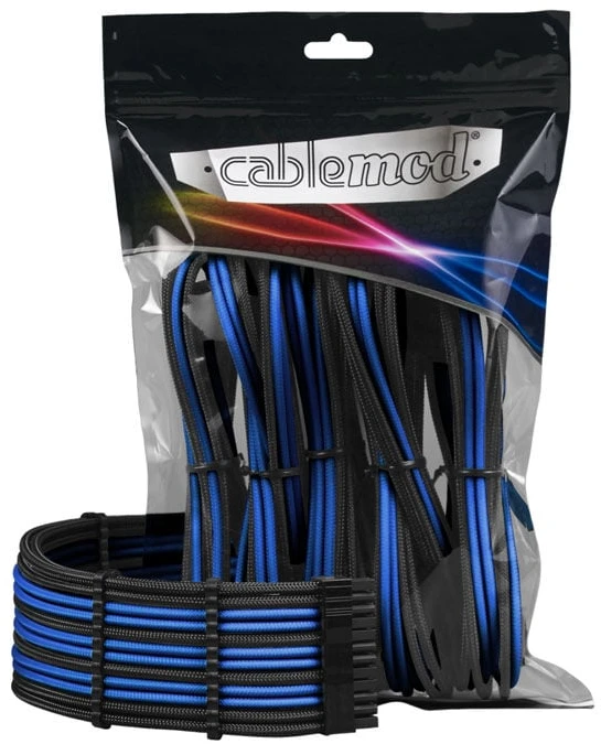 CableMod PRO ModMesh 12VHPWR Cable Extension Kit – juodos spalvos/mėlynos spalvos