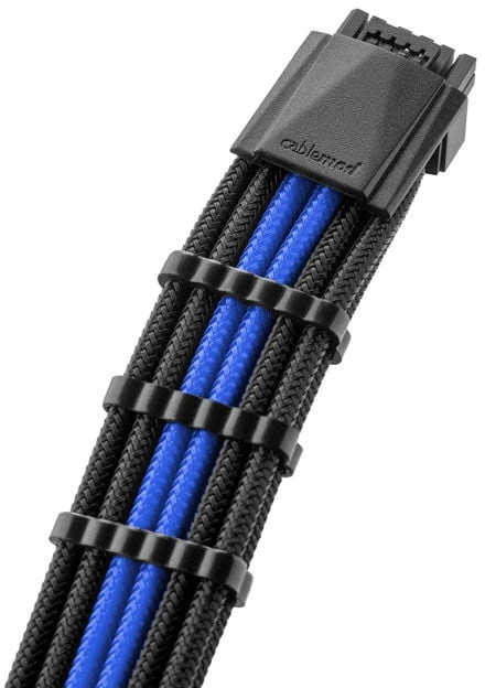 CableMod PRO ModMesh 12VHPWR Cable Extension Kit – juodos spalvos/mėlynos spalvos