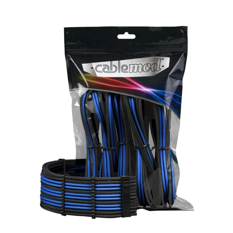 CableMod PRO ModMesh 12VHPWR Cable Extension Kit – juodos spalvos/mėlynos spalvos