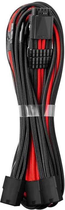 CableMod PRO ModMesh 12VHPWR to 3x PCI-e Cable – 45cm, juodos spalvos/raudonos spalvos
