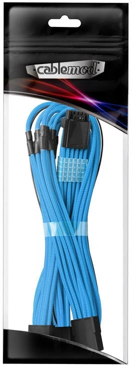 CableMod PRO ModMesh 12VHPWR to 3x PCI-e Cable – 45cm, mėlynos spalvos