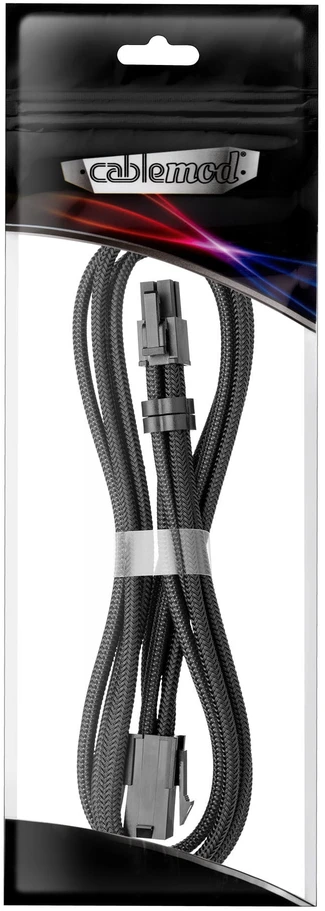 CableMod Pro ModMesh 4-pin ATX Extension, 45cm – juodos spalvos