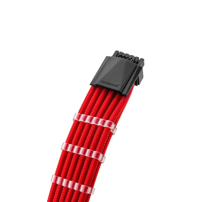 CableMod RT-Series PRO ModMesh 12VHPWR Dual Cable Kit for ASUS/Seasonic – raudonos spalvos