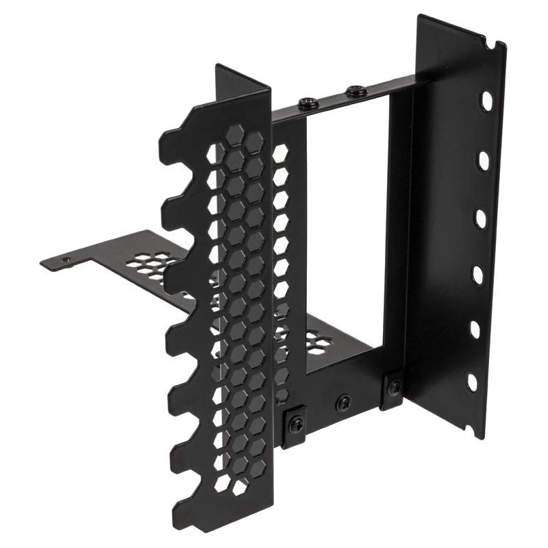 „CableMod“ vertikalus vaizdo plokštės laikiklis su PCIe x16 jungtimi, 2x DisplayPort – juodos spalvos