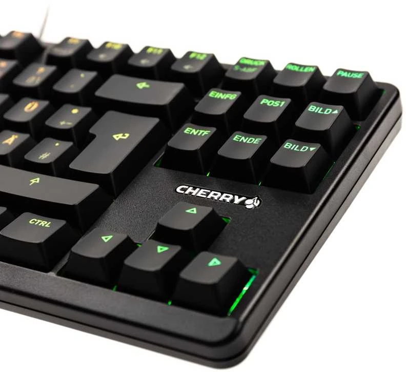 Klaviatūra CHERRY G80-3000N RGB TKL MX tylūs raudoni jungikliai, DE-išdėstymas, juodas