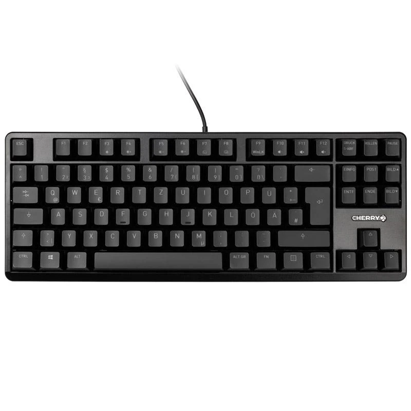 Klaviatūra CHERRY G80-3000N RGB TKL MX tylūs raudoni jungikliai, DE-išdėstymas, juodas