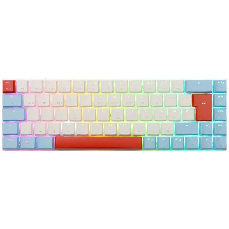 CHR CHERRY MX-LP 2.1 Compact Belaidė klaviatūra Žaidimams RD belaidis ryšys + „Bluetooth“ QWERTZ Vokiečių Balta