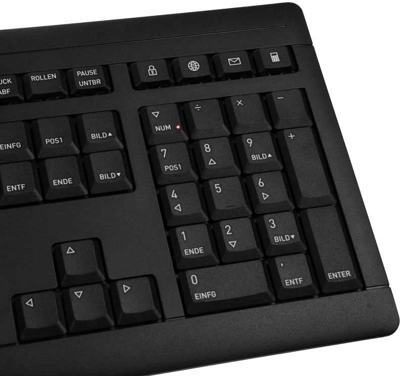 CHERRY JK-8500 klaviatūra USB QWERTZ Vokiečių Juoda